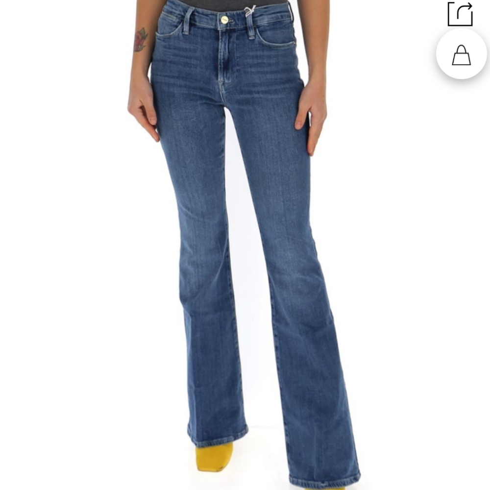 WOMEN'S ZARA JEANS BELL BOTTOM SIZE 10